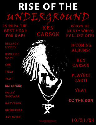 A magazine that reads 'Rise of the Underground'.